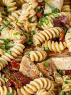 A picture of Chicken Bacon Ranch Pasta Salad.