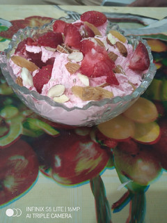 A picture of Strawberry Ice-cream.