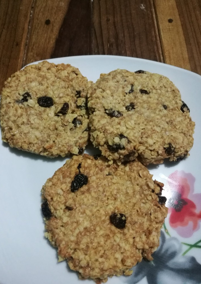 Una foto de Galletas de mantequilla, avena y pasas
