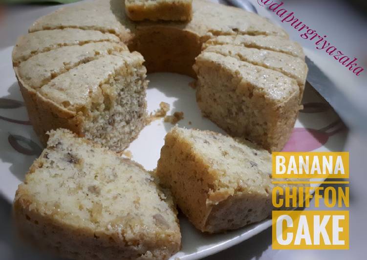 020》Banana Chiffon Cake #cookpad #beranibaking #nonketo