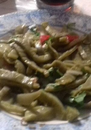 Una foto de Nopalitos a la sangrita casera verde