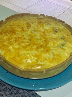 Una foto de Quiche de calabacín y bacon