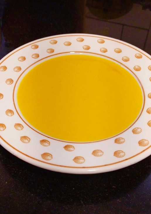Una foto de Crema de calabaza al curry