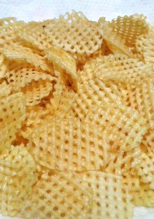 A picture of Salty homemade crisps.