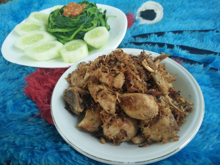 Resep [menu diet] ayam serundeng manis yang Lezat