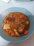 Lentejas con costillas y chorizo