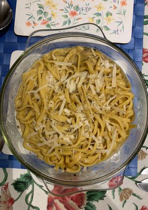 A picture of Cacio e Pepe.