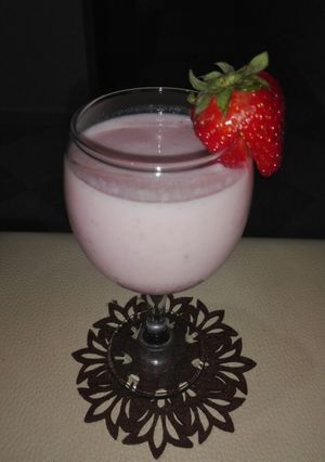 صورة لوصفة عصير الفراولة