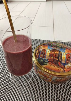 Bélbarát áfonyás gyömbéres turmix recept fotója