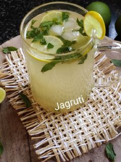 A picture of Raw Mango(Aam Panna) Virgin Mojito !! (Immunity Booster Drink).