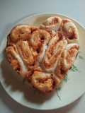 Cheesy paneer pizza pull apart bread
