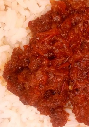 A picture of Shinkafa da miya.