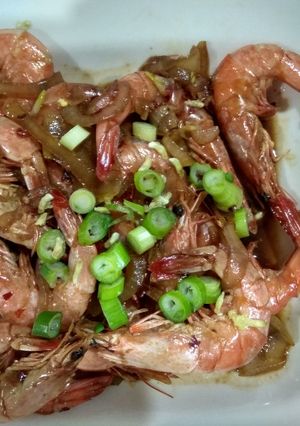 Foto resep Udang saus tiram pedas