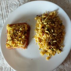 A picture of Eggs halwa.