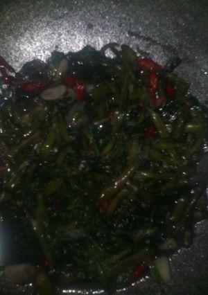 Foto resep tumis kangkung pedaaaas