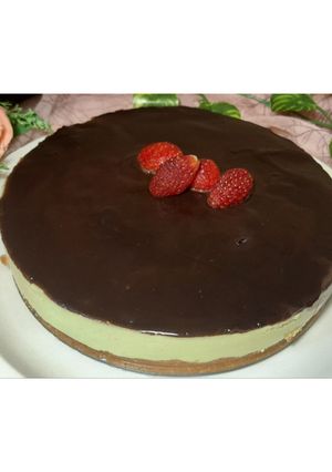 Foto resep Chocolate Avocado Mousse Cake  [No-Bake] Kue Alpukat