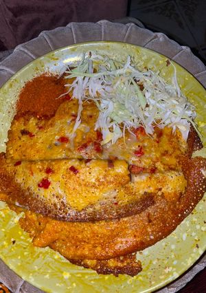 Kalallabar filawa da kwai ainihin hoton girkin