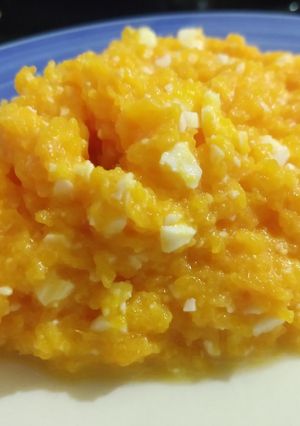 Una foto de Puré de calabaza con huevo