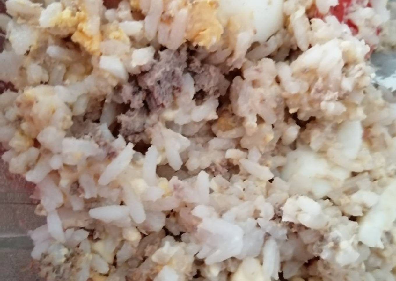 Ensalada de arroz atún tomate huevo 🎉