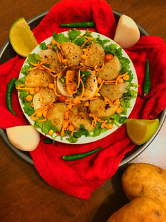 A picture of Alu Kabli (Spicy Aloo Chaat).