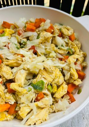Foto resep Tumis telur kol wortel