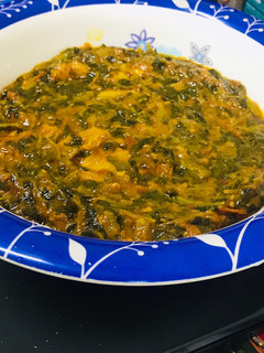 A picture of Kulfa mutton curry.