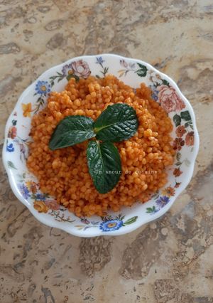 Une photo de Pâtes perles à la tomate 🍅