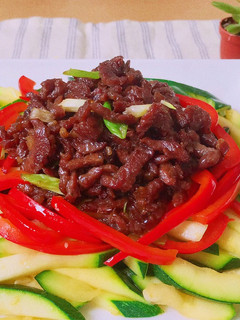 蠔油牛肉櫛瓜 的食譜成品照片