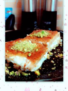 صورة لوصفة بسبوسة بالقشطة