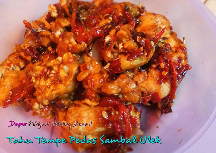 Tahu Tempe Pedas sambel Ulek ala Dapur Fitri