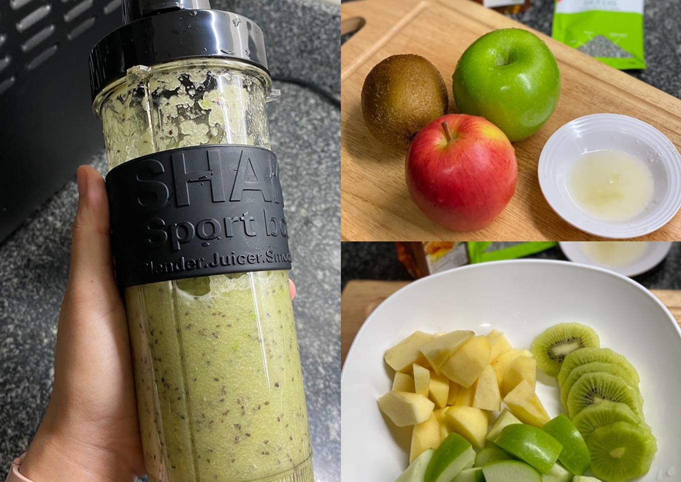 Apple-kiwi smoothie without yoghurt