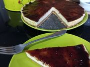 Una foto de tarta de moras