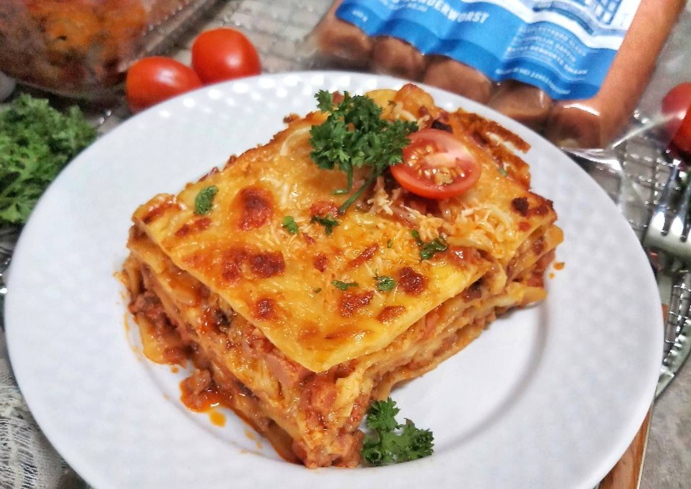 LASAGNA SOSIS Sapi Keju