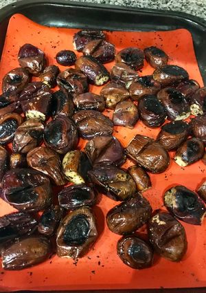 Una foto de Berenjenas asadas (guarnición fácil, rica y rápida)