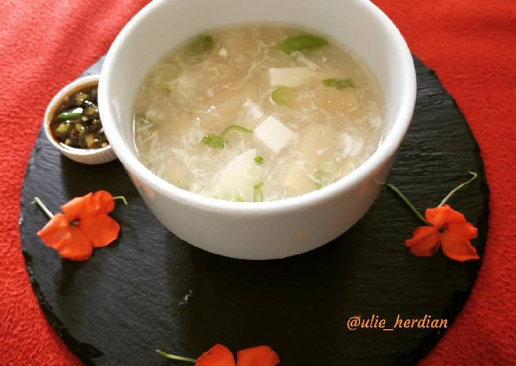 Soup asparagus with tofu