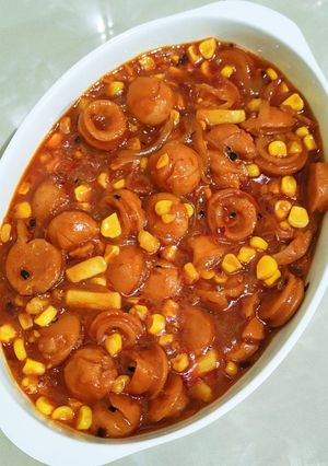 Foto resep Sosis Saus Pedas Manis