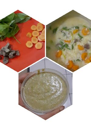 Foto resep Mpasi ati ayam, bayam dan wortel