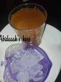 Ginger ice tea drink