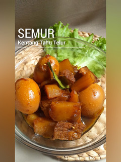 Foto resep Semur Kentang Tahu Telur