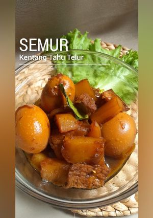 Foto resep Semur Kentang Tahu Telur