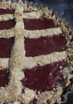 Una foto de Pastafrola de membrillo sin azúcar