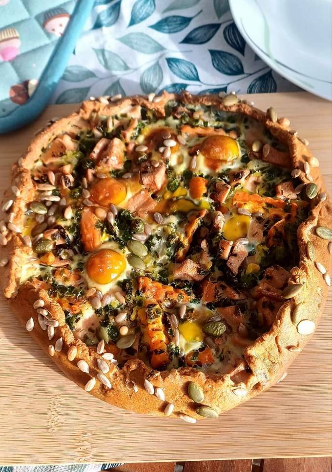 Коржик з овочами і зеленню😋 Без глютену і лактози