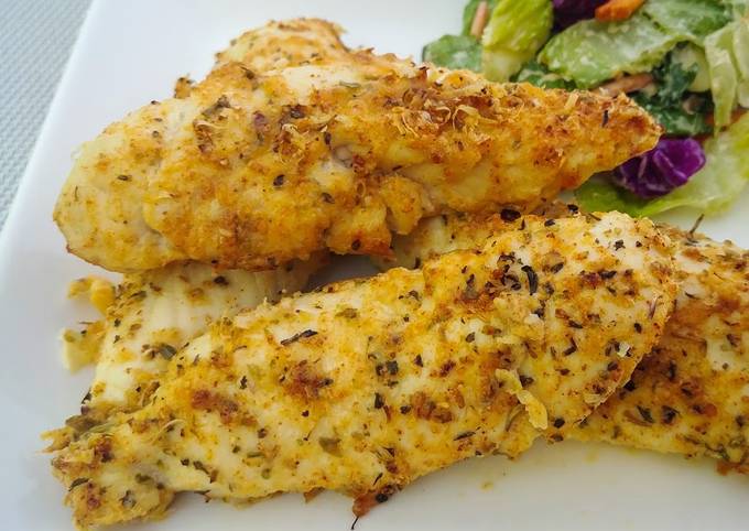 Garlic Parmesan Chicken Tenderloins Recipe by Air Fry with Me - Cookpad