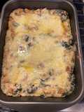 Two-Layer Lasagna with Tuscan Kale, Sausage, and Melting Fontal Cheese