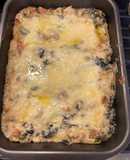 Lasagna 2 strati di cavolo nero salsiccia e fontal fondente