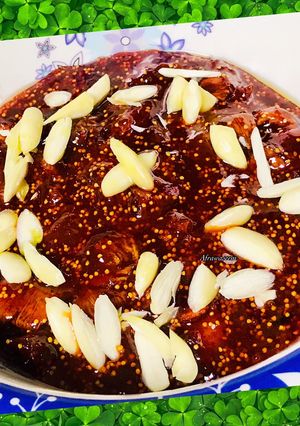 A picture of Kashmiri Anjeer halwa.