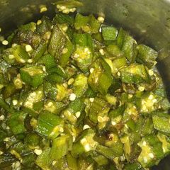 A picture of Lady's finger stir fry.