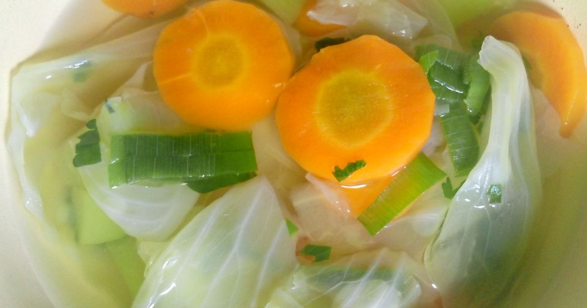 Sup sayur mudah tanpa minyak