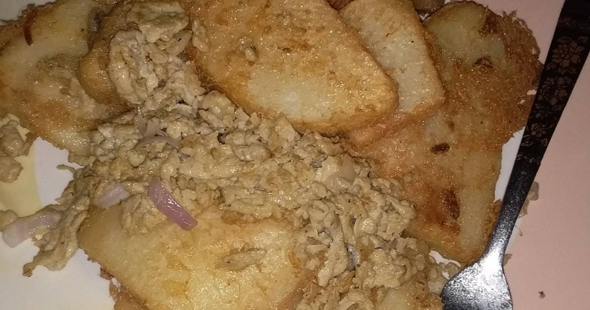 Fried yam and egg Recipe by khadija (Deejarh bakery) Cookpad