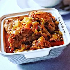 A picture of Roasted chicken sauce.